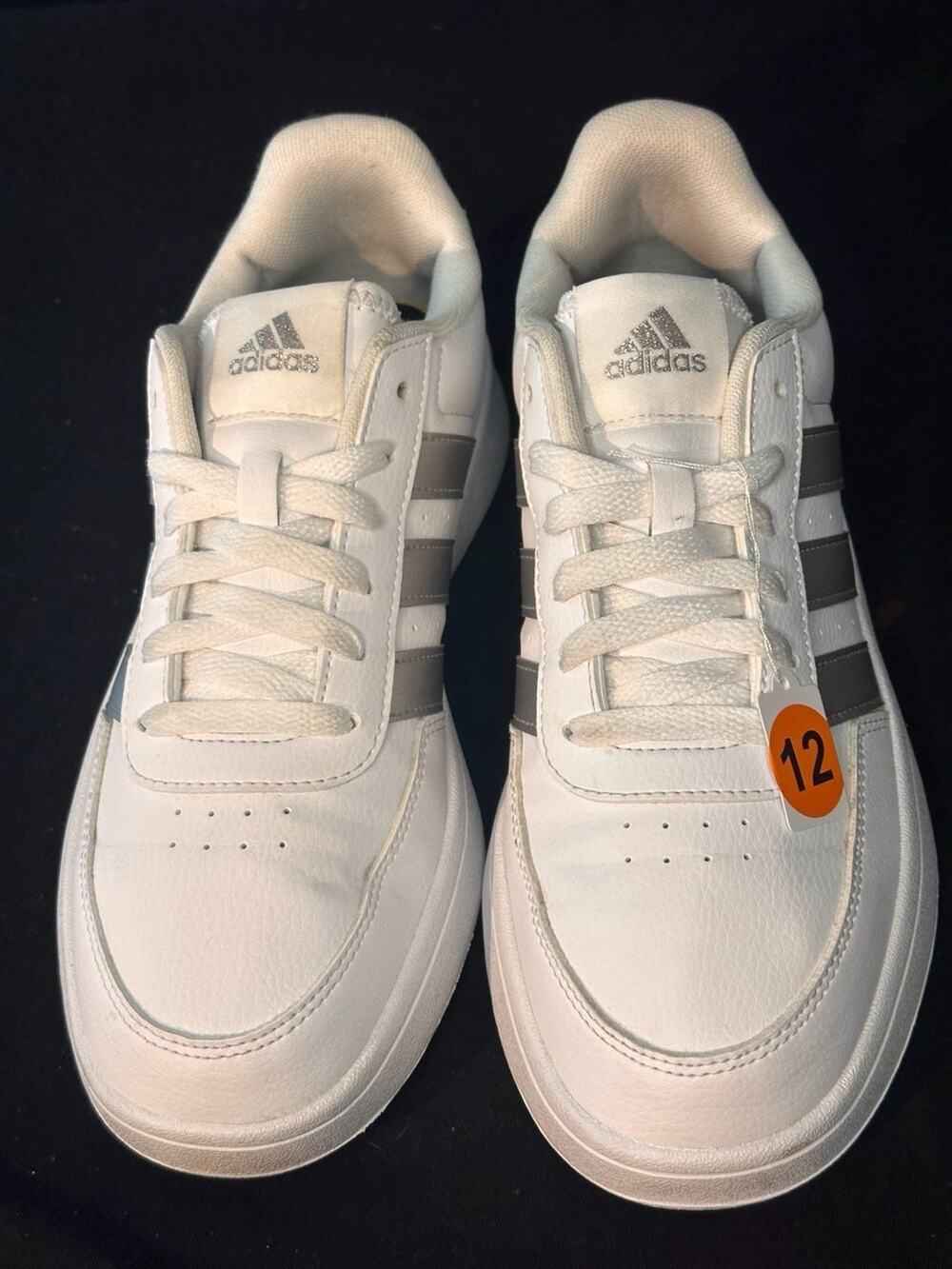 No.12 Adidas Breaknet 2.0 Sneakers White Silver Size 8